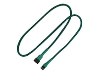 Nanoxia - Förlängningsströmkabel Till Fläkt - 3 Pin Molex (Hona) Till 3 Pin Molex (Hane) - 60 Cm - Grön