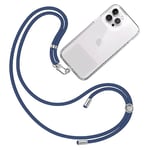 TBOC Cordon Collier Laniere Portable [Bleu Foncé] - Sangle Accrocher Coque Cou pour Pochette Telephone - Accessoire Bandouliere Attache Porte Etui Avec Lanyard Femme Homme Protection Integrale