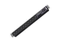 Aten Basic Pdu Pe0110sg-At-G - Strømfordelerenhet (Kan Monteres I Rack) - Ac 100-240 V - 2400 Va - Inngang: Iec 60320 C14 - Utgangskontakter: 10 (10 X Iec 60320 C13) - 1U - 3.05 M Kabel