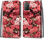 Coque Compatible Avec Xiaomi Mi Poco M3 Flip Housse Fente Pour Carte Walletêtre Applicable Xiaomi Mi Poco M3 Jardin Rose