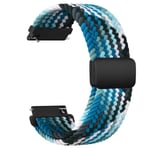 20mm flätad Solo Loop för Garmin Vivoactive 5/3/3 Music Band Armband för Garmin VivoMove3/Trend/Sport Venu SQ/SQ2/2plus Rem Aquamarine Blå Aquamarine blue 20mm