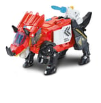 VTech Switch and Go Dinos Hero the Triceratops, Interactive Dinosaur Toy with Lights and Sound Effects, Transform Dino into Fire Engine, For Kids 3, 4, 5, 6 Plus, English Version