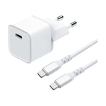 Dacota Platinum Gan laddare Kit USB-C 30 W 2 M, vit