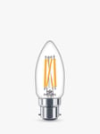 Philips 40W B35 B22 BC LED Dimmable Candle Bulb, Clear