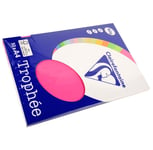 Clairefontaine Lot de 10 Ramettes 50 Feuilles Papier 160g A4 210x297 mm Certifié FSCRose fuchsia