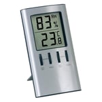 Digital innetermometer Viking inne/hygro silver 100x65mm