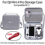 Étui de protection pour importateur DJI Mini 4 Pro,sac de rangement intégré,boîte de rangement d'accessoires - Type RC2