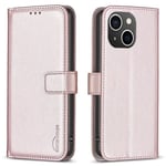 BINFEN COLOR BF17 iPhone 15 -puhelimen suojustelineen Design Lompakko TPU+PU-nahkainen puhelinkotelo