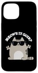 Coque pour iPhone 15 Jeu de mots amusant pour chats Meow's It Going