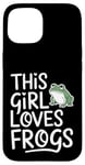 Coque pour iPhone 15 Cette fille aime les grenouilles, les amoureux des grenouilles mignonnes et le plaisir des animaux