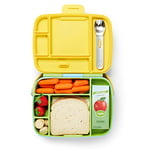 Munchkin Boîte à Pain pour Bébés et Jeunes enfants, avec 5 Compartiments, Boîte à lunch/repas avec couverts en acier inoxydable, Idéale pour les snacks à la maison ou en voyage