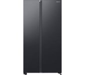 SAMSUNG SpaceMax RS62DG5003B1EU American-Style Smart Fridge Freezer - Black, Black