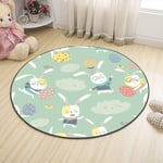 XiYou Tapis de Sol Tapis Rond de Bande dessinée, Chambre à Coucher Chevet Salon Salle d'étude paillasson antidérapant Sol Trappeur de saleté Tapis de décoration intérieure (diamètre 100 cm)