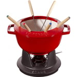 Staub Round Fondue set 20 cm, cherry 40511-975-0