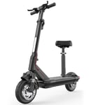 AHELT-J Foldable Electric Scooter with Detachable Seat, Up to 93.2 Miles Long-Range Battery,Up to 34.2 MPH,10.5 inch Explosion-proof Vacuum Tire, Portable and Folding Adults Electric Scooter,Black