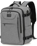 LYNXCHER Bagage Cabine-40x20x25-pour Ryanair-Sac à Dos Voyage Cabine Avion sous Siège Bagage à Main Petit Sac à Dos 20 L pour Femme Homme Ordinateur Portable 14 Pouces Gris Clair