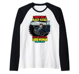 I May Be A Bad Girl But I'm A Damn Good Woman Melanin Queen Raglan Baseball Tee