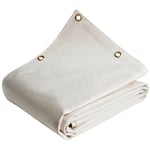 Bâche Toiture 4x5 m LP640TO Blanc Crème - Garantie 8 ans - Bâche d'étanchéité en pvc pour Couvreur et Charpentier - Tecplast