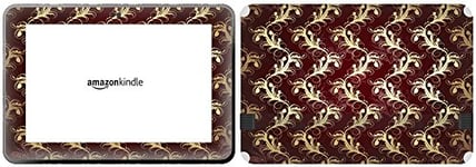 Get it Stick it SkinTabAmaFireHD89_63 Gold Floral Design On a Maroon Skin for 8.9-Inch Amazon Kindle Fire HD