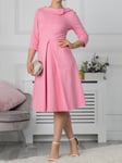 Jolie Moi Kyndall 3/4 Sleeve Flared Dress