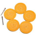 Tête de ponçage en coton,tige de 3mm,mini brosse pour perceuse Dremel - Type 50mm yellow 5pc