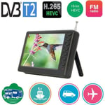 Mini téléviseur portable, avec DVB-T2 ATSC ISDBT FM ATV Batterie USB de poche TV montre n'importe où Charge D5 5 pouces 800 * 480