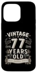 Coque pour iPhone 14 Pro Max Vintage Legend 77 Years Old Limited Edition Men Women Bday