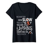 Womens Runners - No Matter how Slow you Go you are Still Lapping V-Neck T-Shirt