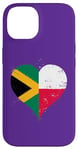 iPhone 14 Vintage Flag in Heart for Jamaica Poland A Jamaican Polish Case