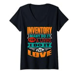 Womens Funny Inventory Quote I Am Echocardiographer For Love V-Neck T-Shirt