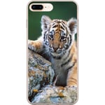 Apple iPhone 8 Plus Transparent Mobilskal Tiger