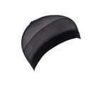 Zac's Alter Ego® 12 Pieces Black Flexible Stocking Wave Cap for Men