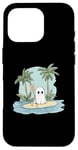 iPhone 16 Pro Funny Ghost Stand Up Paddle Halloween Lake Summer Costume Case