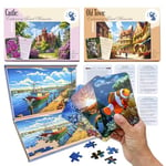 QUOKKA Puzzle 100 Pièces la Démence pour Personnes Agées - Grandes Pièces Activités pour Seniors - 3 Jeux Puzzle Alzheimer pour Adultes Embrasser Souvenirs de Voyage - Cadeaux Cognitifs pour Seniors