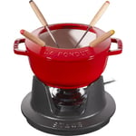 Staub Pyöreä Fondue setti 16 cm, kirsikka 40511-973-0