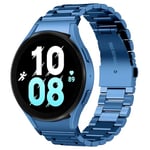 SUNDAREE Compatible avec Bracelet Samsung Galaxy Watch 5 44MM,Bleu Homme Femme No Gap Remplacement Acier Inoxydable Métal Montre Band pour Galaxy Watch 5 44MM SM-R910/Watch 5 44MM LTE SM-R915