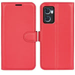 Oppo Find X5 Lite 5G      Pu Wallet Case    [Red]