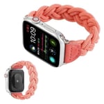 Apple Watch Series 6 / 5 44mm kudottu punottu kellonauha - Ruusu Pink