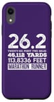 Coque pour iPhone XR 26,2 MILES 46,112 YARDS 313,886 PIEDS MARATHON COURNER Meme