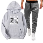 ZGRW 23# Bulls Jordan Basketball Capuche À Capuchon, Set De Piste De Capuche De Basket-Ball, Hommes Basket-Ball Ventilateurs Fashion Sport Format Ensemble De Vêtements Grey-M