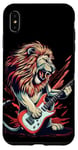 Coque pour iPhone XS Max Costume de lion à bascule avec guitare électrique