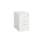 Caisson hauteur bureau bois blanc 3 tiroirs p 80 cm Essens - Maxiburo