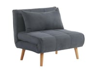 Fauteuil convertible XL en tissu CHILA - Gris