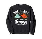 One Sheet a thousand Dreams Origami Sweatshirt