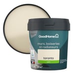 Peinture résistante murs, boiseries et métal GoodHome blanc Toronto satin 0,75L