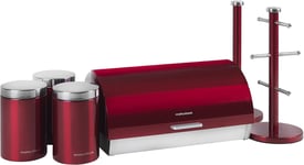 Morphy Richards Accents 6pcs Bread Bin, Canisters Storage Set 974100 (Red) |