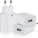 3-Pack Chargeur Usb 12w 5v/2.4a Prise Usb Adaptateur Usb Bloc Chargeur Usb, Prise Secteur Usb Compatible Avec Iphone Samsung Huawei Xiaomi Lg Oppo