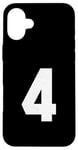 iPhone 16 Plus #4 Jersey Varsity Uniform Number Sport Case