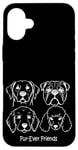 iPhone 16 Plus Dog Face Breeds Fur-Ever Friends Cute Puppy Pet Lover Case