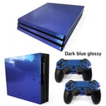 Kit De Autocollants Skin Decal Pour Ps4 Pro Galvanoplastie Console De Jeu Pro Galvanoplastie Or, Galvanoplastie T1 Bleu